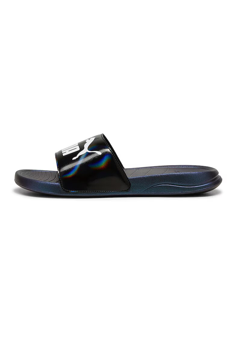 Puma Papuci de piele ecologica Popcat 20 - Alb/Negru