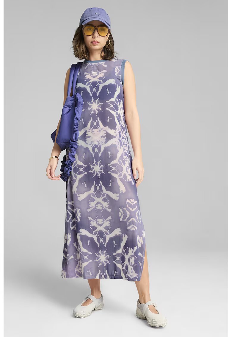 Puma Rochie lunga cu croiala dreapta - Violet prafuit