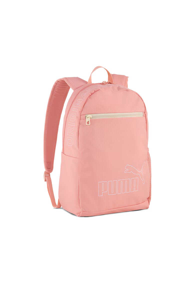 Puma Rucsac cu imprimeu logo Phase II - Roz somon