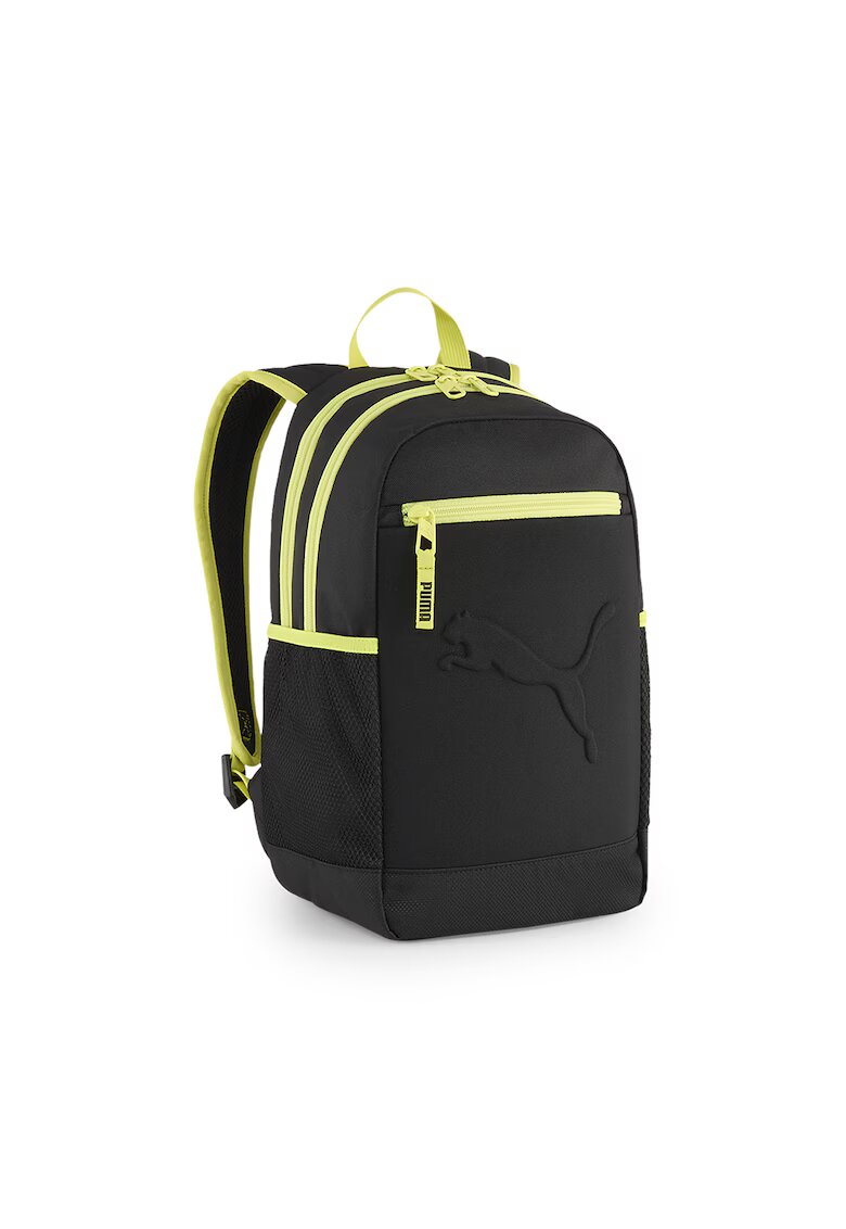 Puma Rucsac mic din material textil cu logo in relief Buzz - Negru/Verde lime
