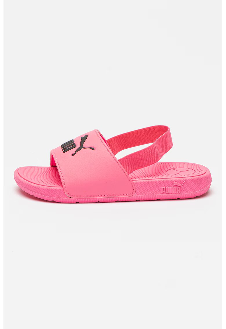 Puma Sandale slingback cu logo Cool Cat 2.0 - Negru/Roz neon