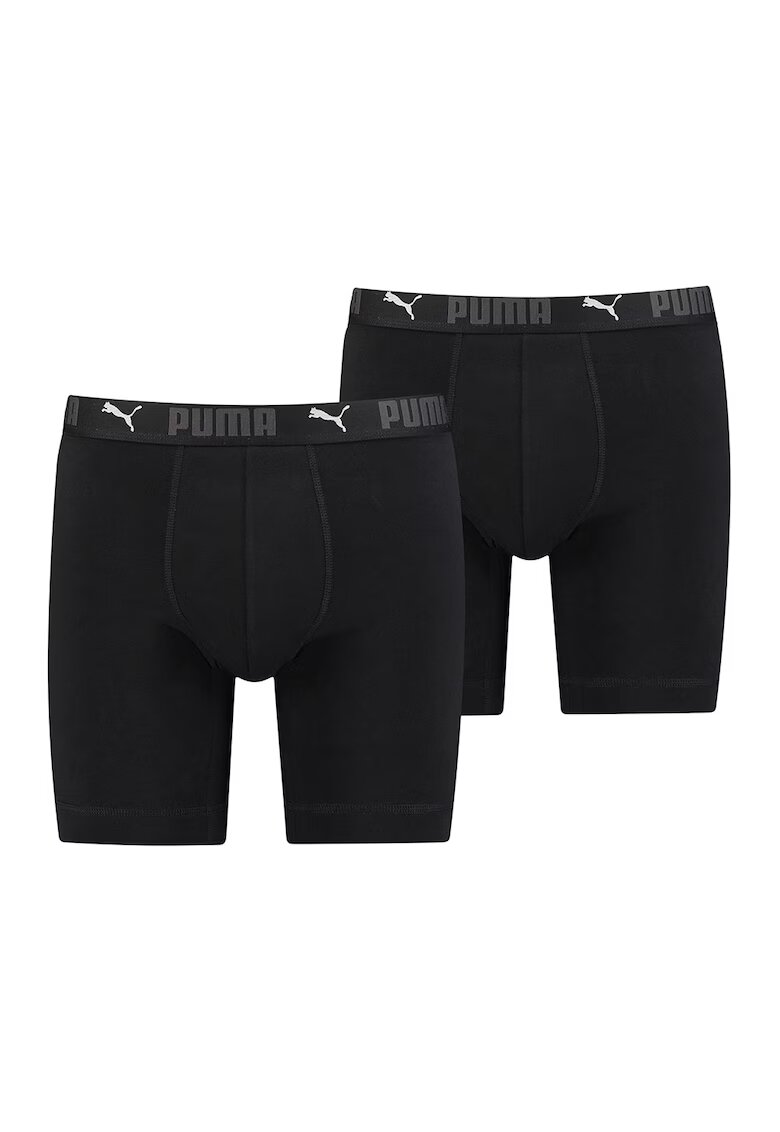 Puma Set de boxeri din amestec de bumbac organic cu logo - 2 perechi - Negru
