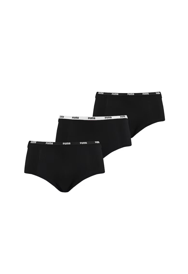 Puma Set de chiloti hipster - 3 perechi - Alb/Negru