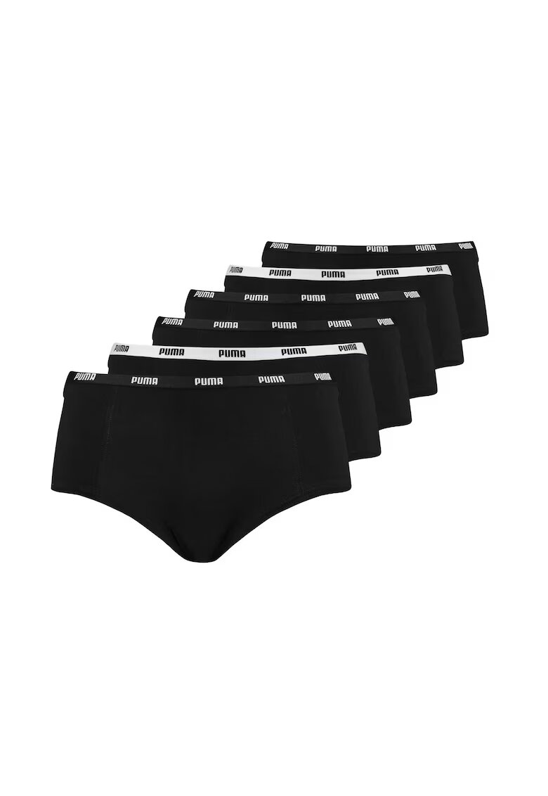 Puma Set de chiloti hipster - 6 perechi - Negru