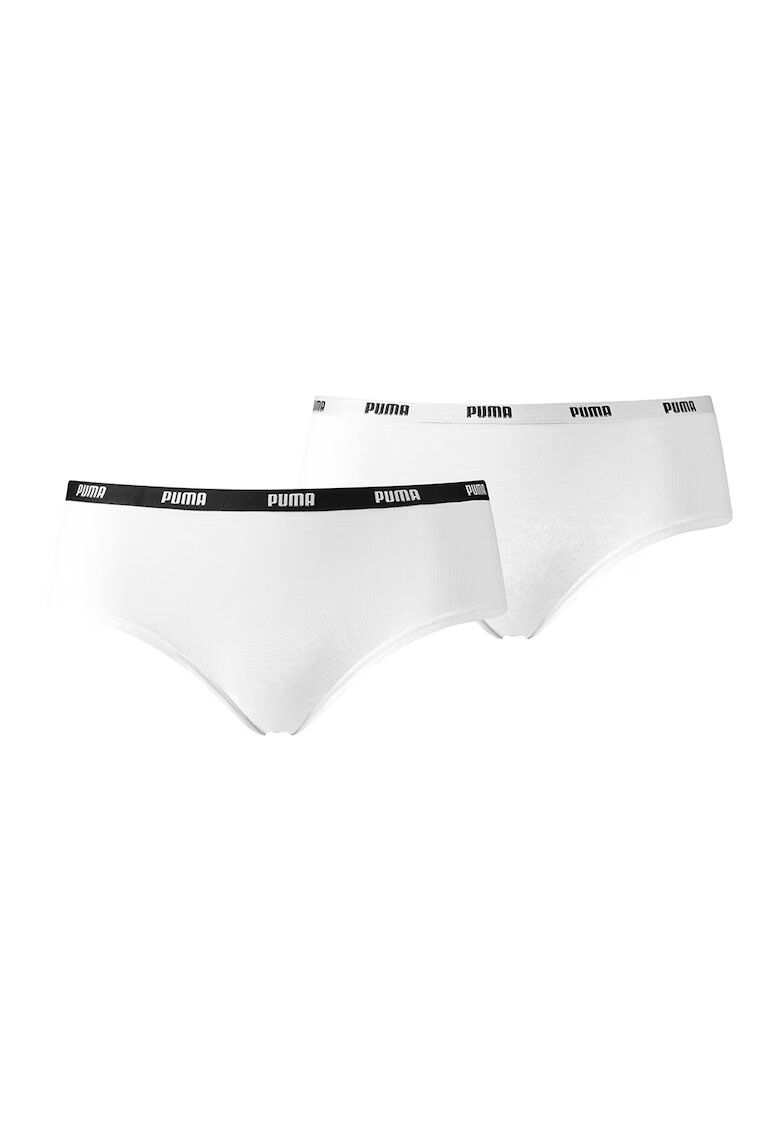 Puma Set de chiloti hipster cu banda logo in talie - 2 perechi