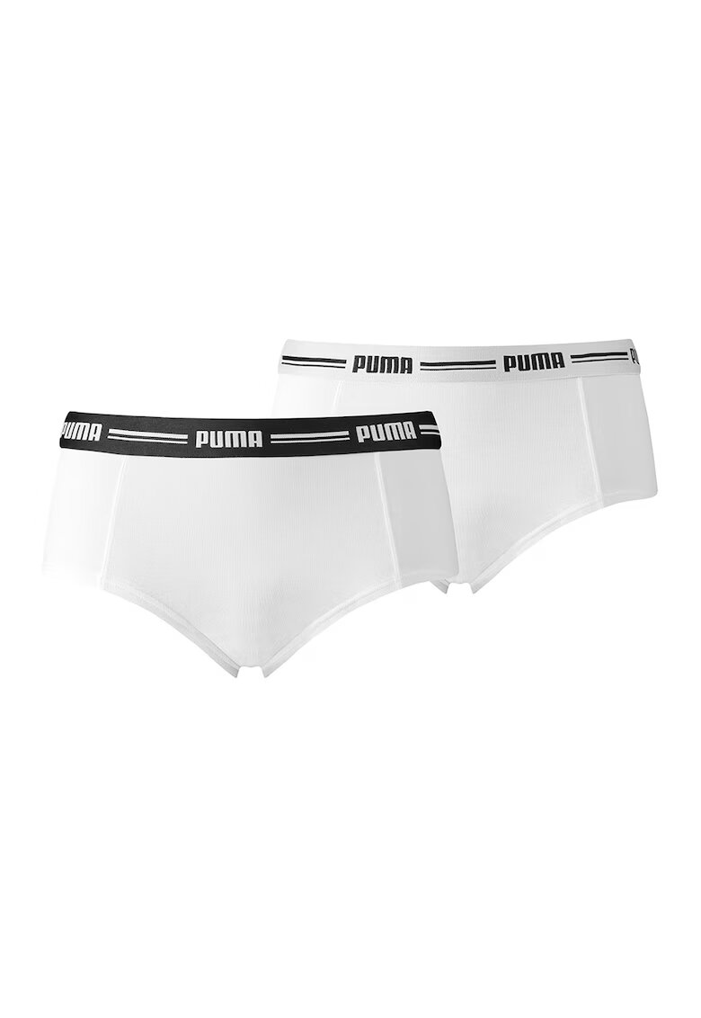 Puma Set de chiloti hipster uni - 2 perechi - Alb