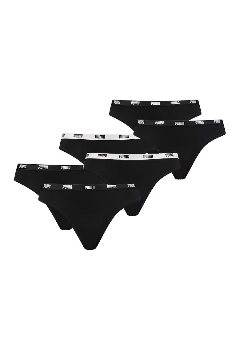 Puma Set de chiloti Iconic - 6 perechi - Negru