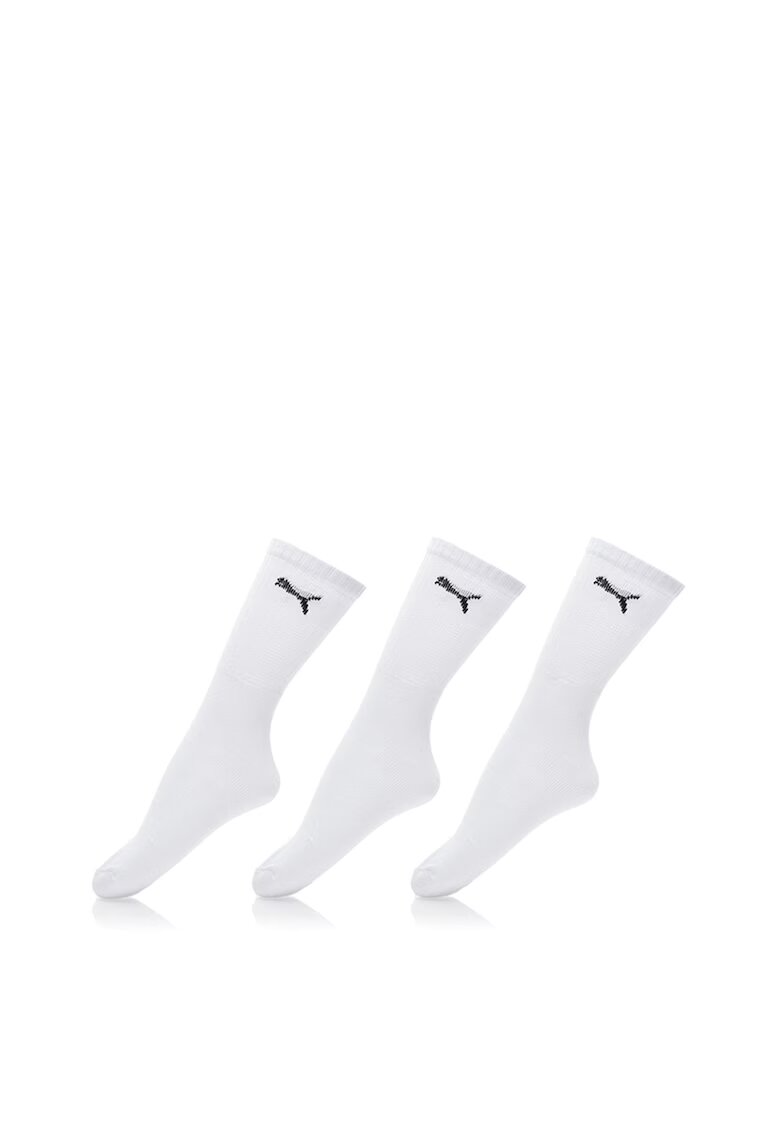 Puma Set de sosete albe lungi Sport - 3 perechi