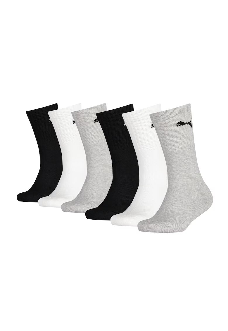Puma Set de sosete lungi - 6 perechi - Alb/Negru/Gri