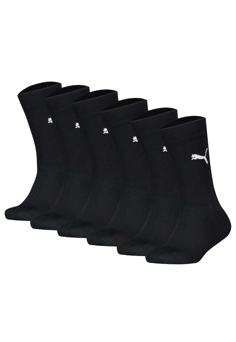 Puma Set de sosete lungi cu logo - 6 perechi - Negru