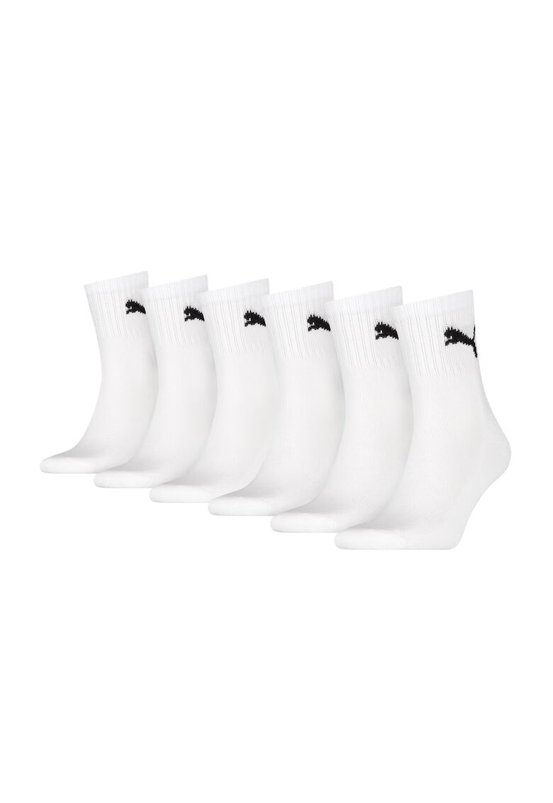 Puma Set de sosete lungi unisex - 6 perechi - Alb