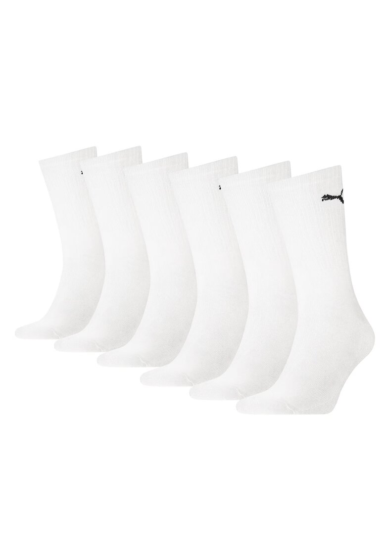 Puma Set de sosete lungi unisex - 6 perechi - Alb