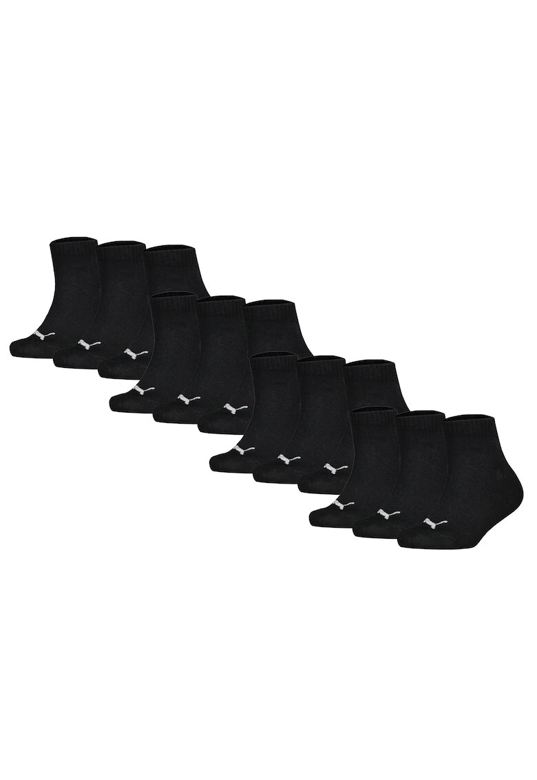 Puma Set de sosete scurte cu logo - 12 perechi - Negru