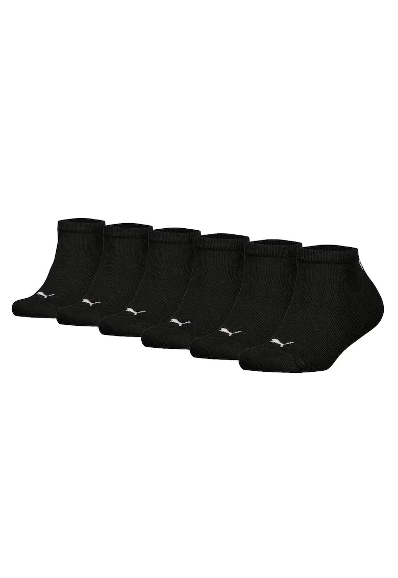 Puma Set de sosete scurte cu logo - 6 perechi - Negru