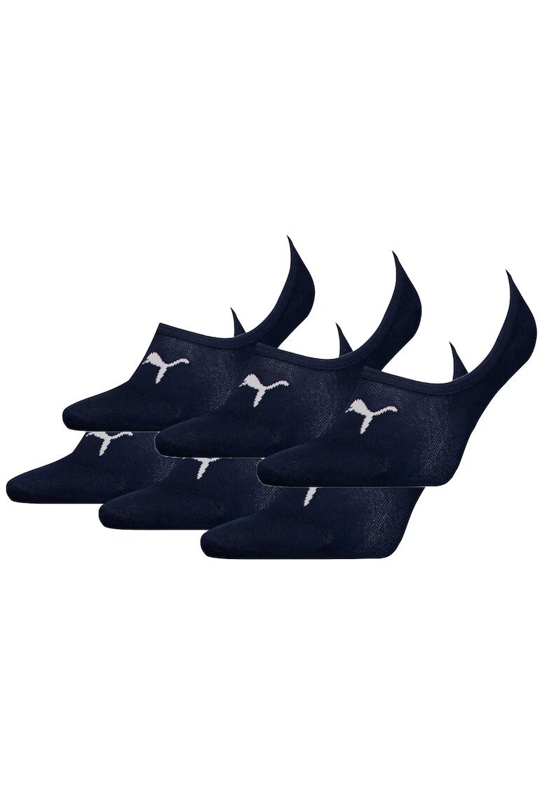 Puma Set de sosete unisex foarte scurte - 6 perechi - Albastru