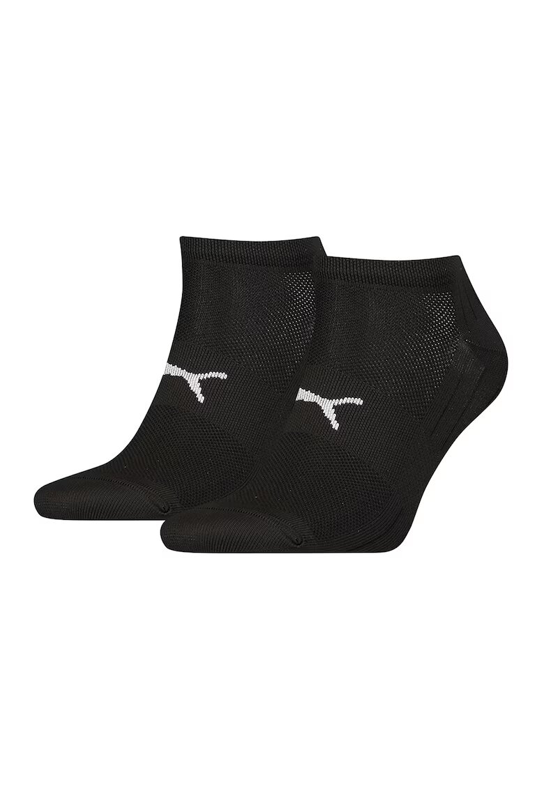 Puma Set de sosete unisex pana la glezna - 2 perechi - Alb/Negru stins