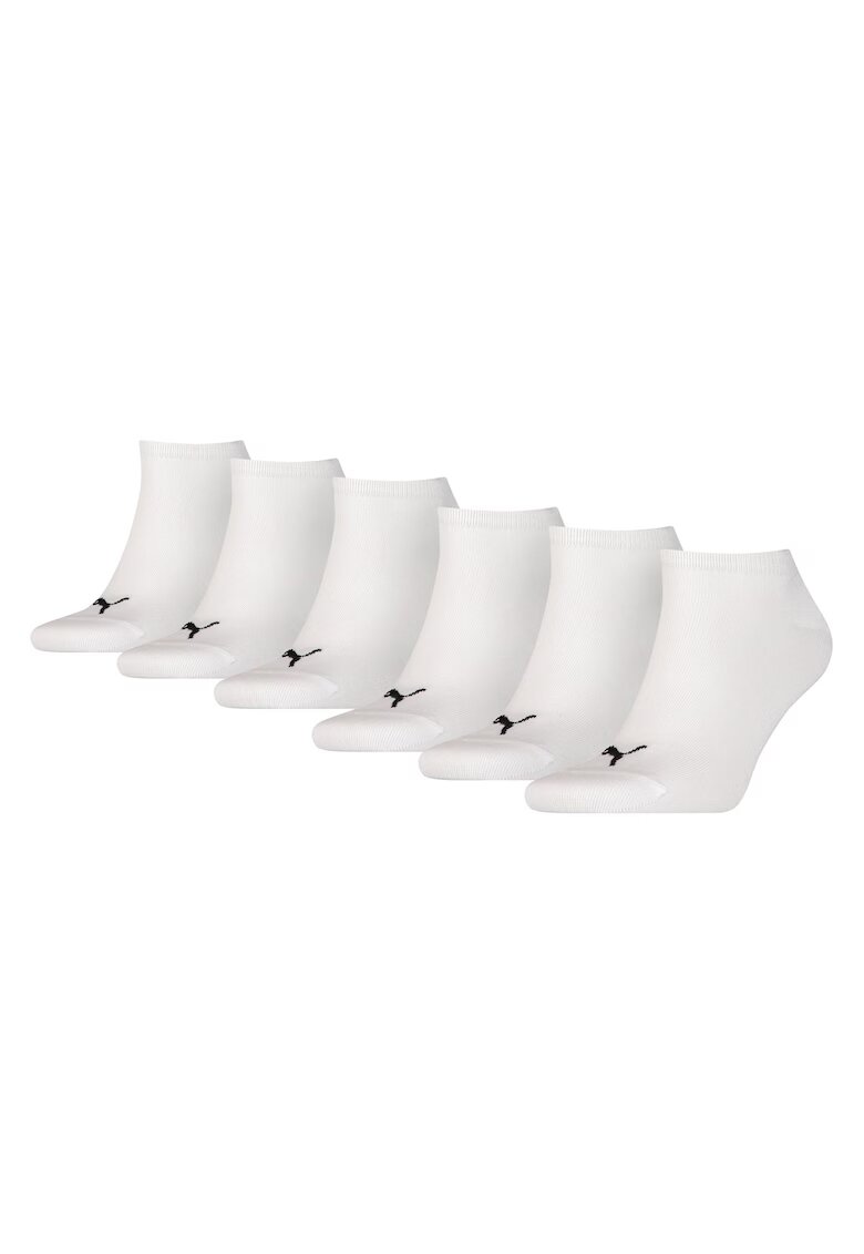 Puma Set de sosete unisex pana la glezna - 6 perechi - Alb