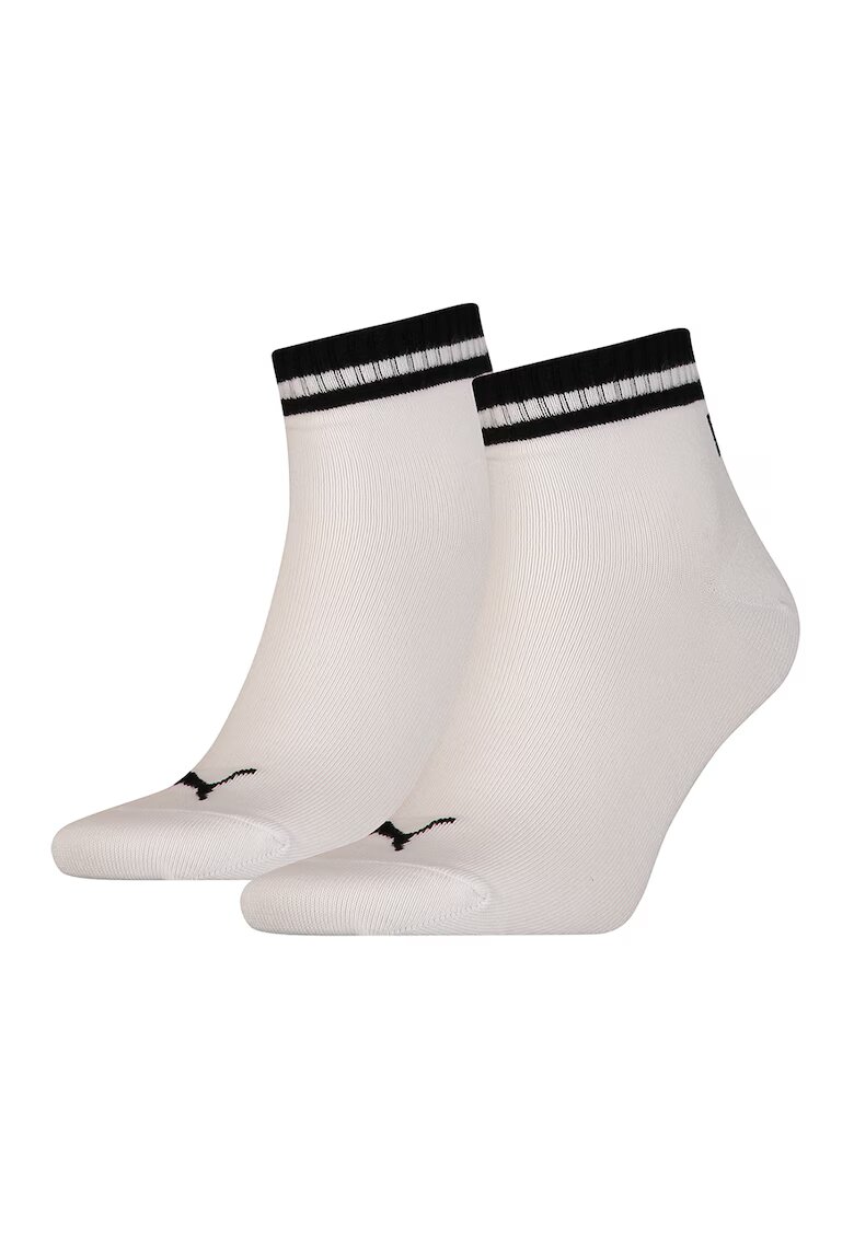 Puma Set de sosete unisex scurte - 2 perechi - Negru/Alb murdar