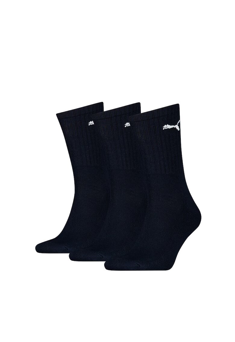 Puma Set de sosete unisex scurte - 3 perechi - Alb/Negru stins