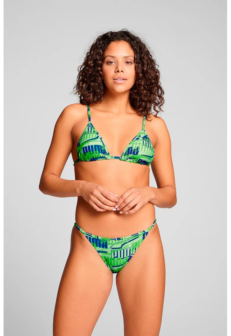 Puma Slip cu imprimeu logo - Verde