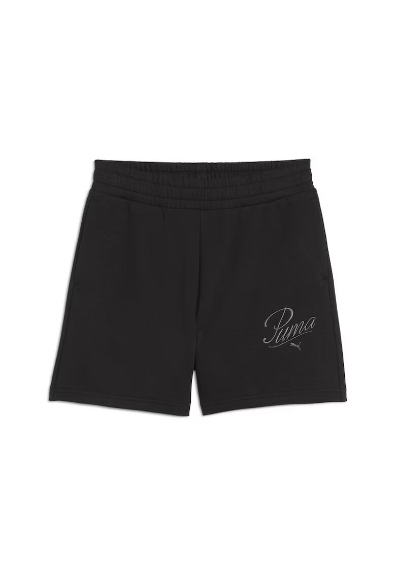 Puma Sort pentru Femei - ess script high-waist shorts 5" - 684984-01 - 2XS INTL - Negru