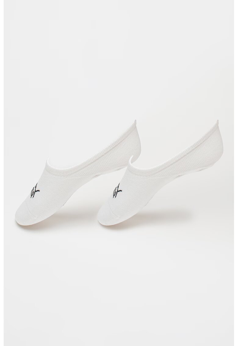 Puma Sosete foarte scurte din amestec de bumbac cu logo - Alb