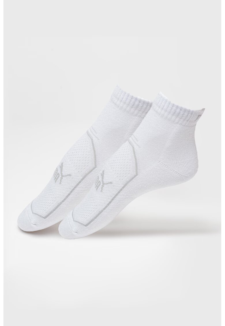 Puma Sosete scurte cu logo - Alb murdar