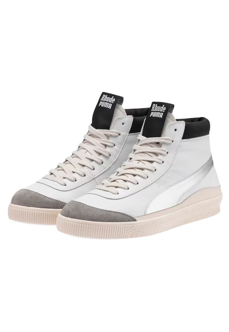 Puma Tenisi barbati Basket '68 OG Mid Rhude - piele naturala - alb - confortabili