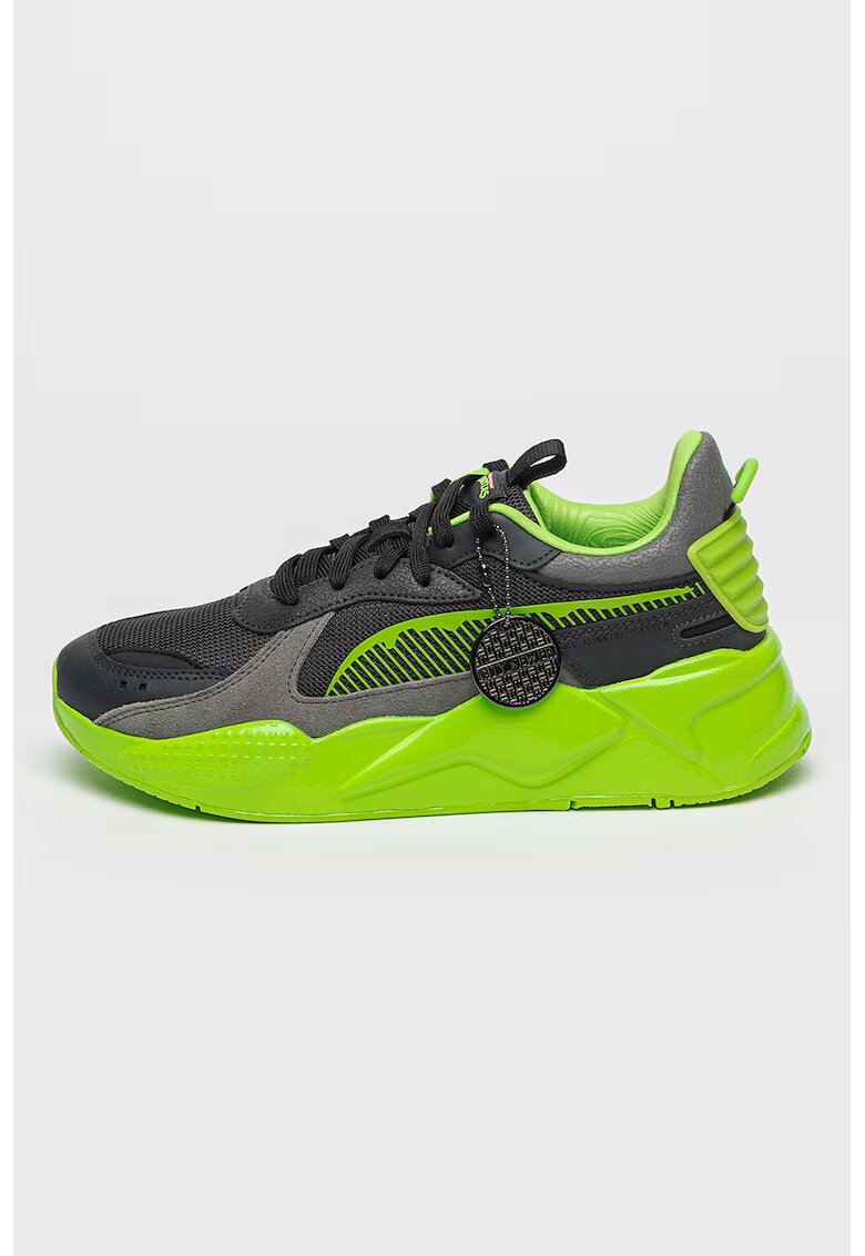 Puma TNMT - Pantofi sport cu garnituri de piele intoarsa - Negru/Gri carbune/Verde electric