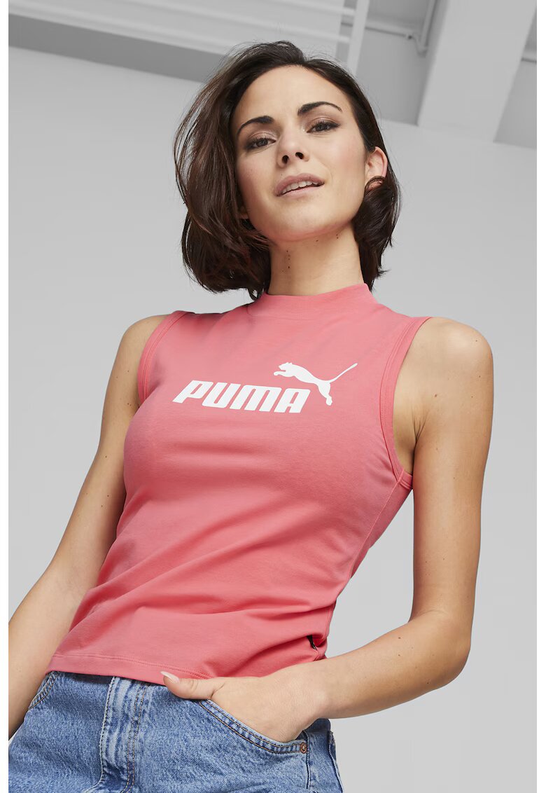 Puma Top slim fit Essentials - Alb/Coral
