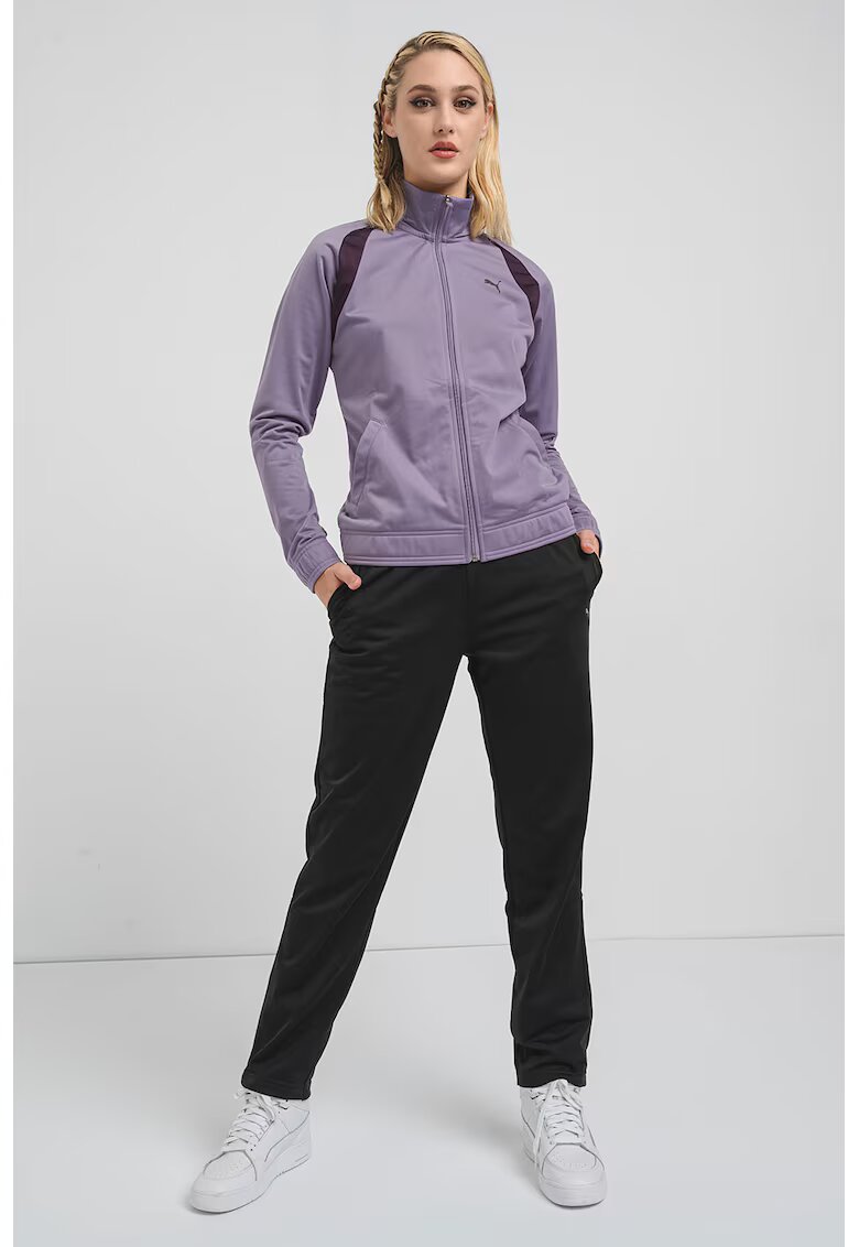 Puma Trening cu fermoar si buzunare oblice Classic - Negru/Lila