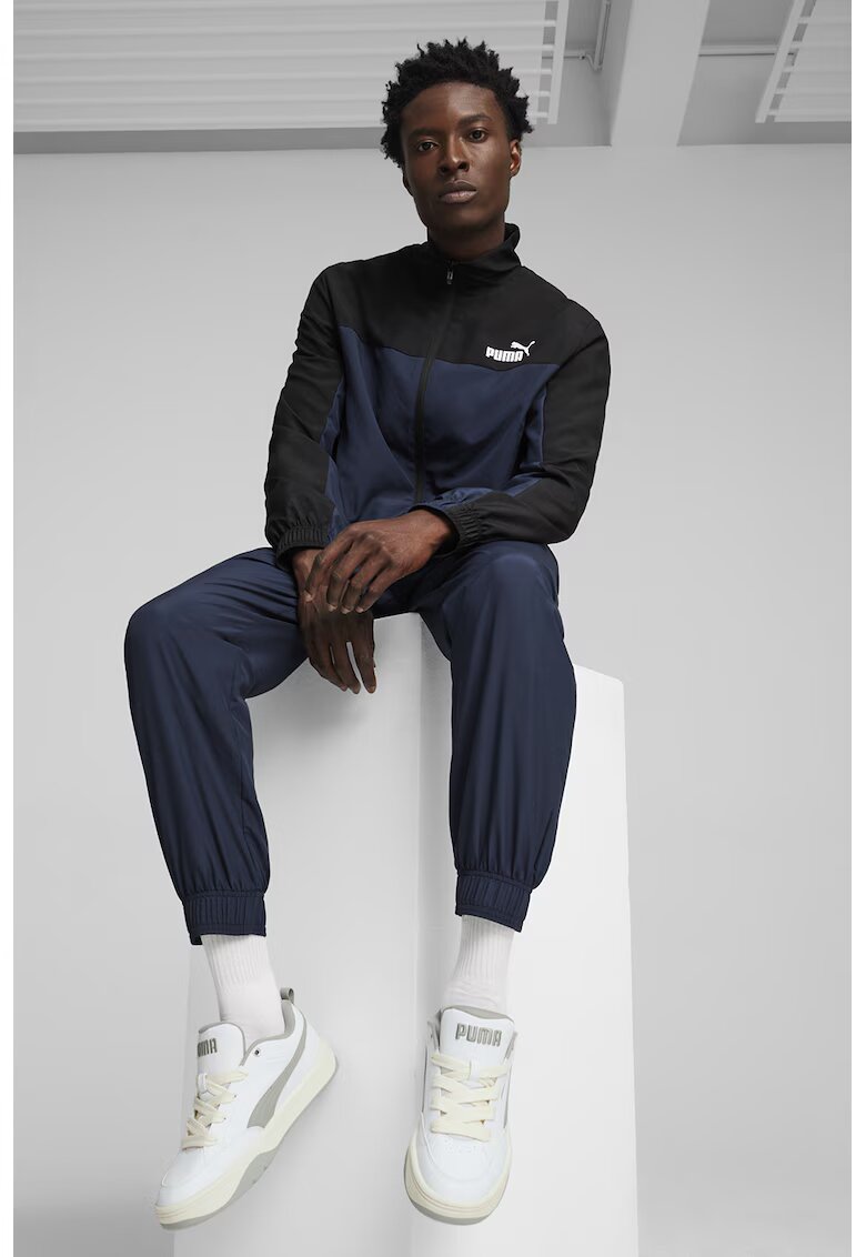 Puma Trening cu fermoar si logo din material cu finisaj rezistent la apa - Bleumarin