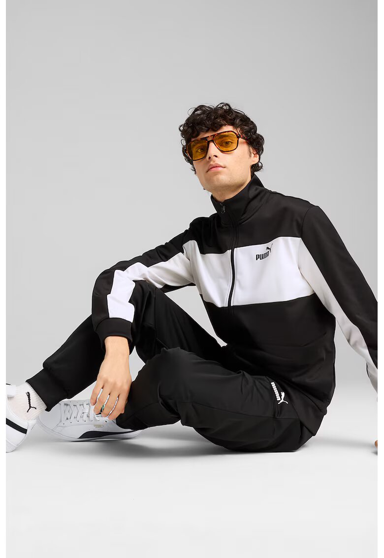 Puma Trening cu logo si fermoar - Negru/Alb optic