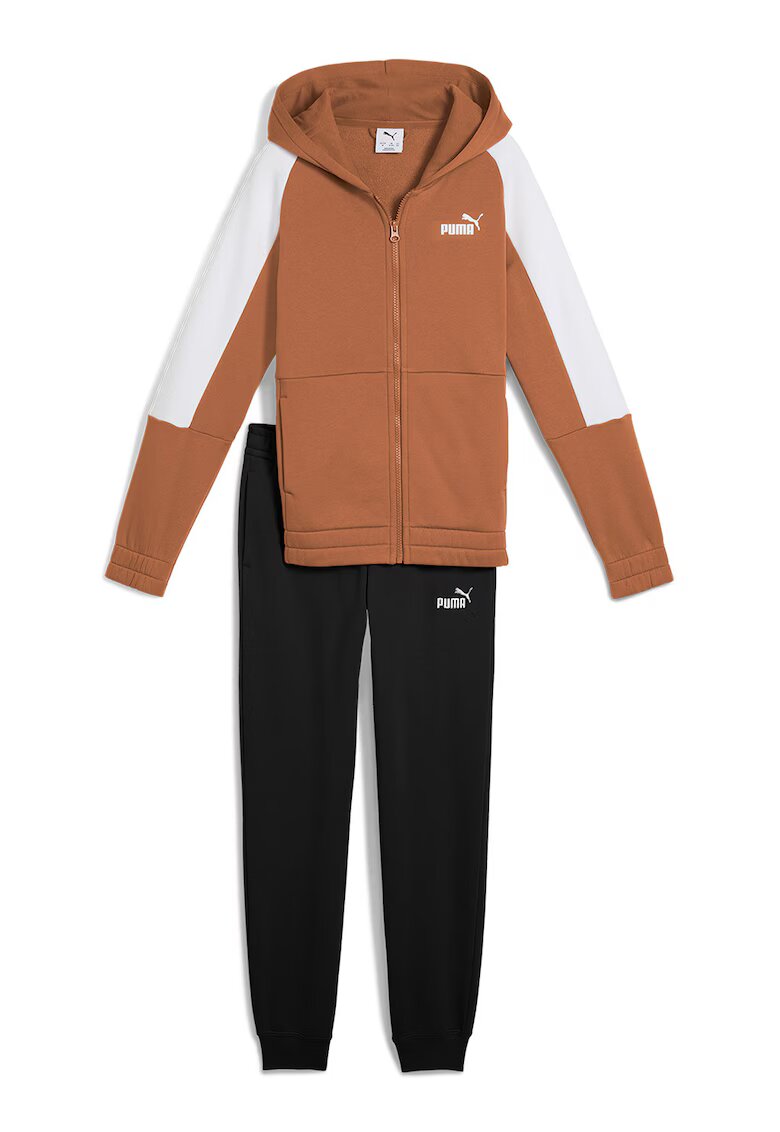 Puma Trening din amestec de bumbac cu detalii logo - Negru/Maro camel