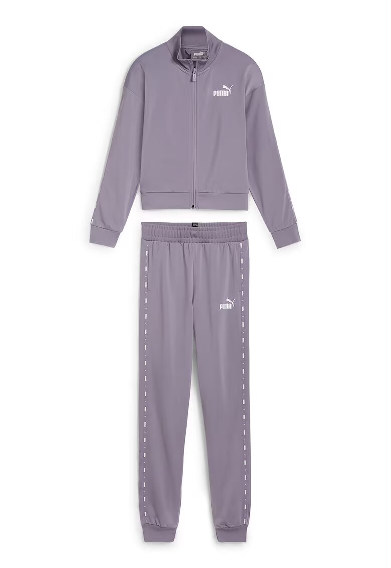 Puma Trening din tricot cu fermoar Essential - Alb/Lila pal