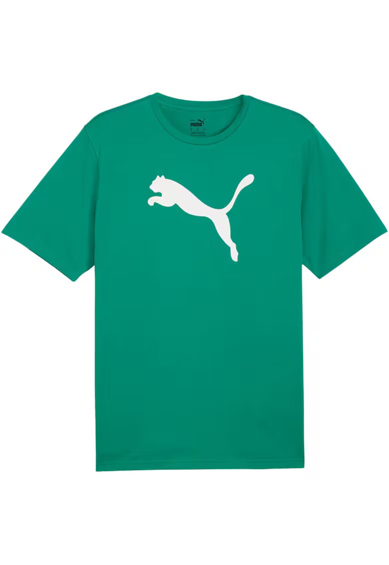 Puma Tricou barbatesc Team Rise - bumbac - verde - logo mare
