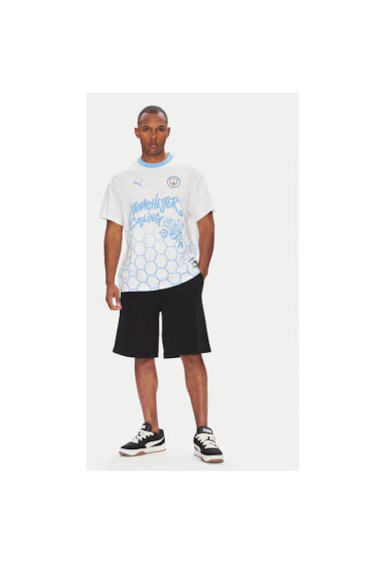 Puma Tricou barbati 631695 - Bumbac/Bumac reciclat - Alb - Alb