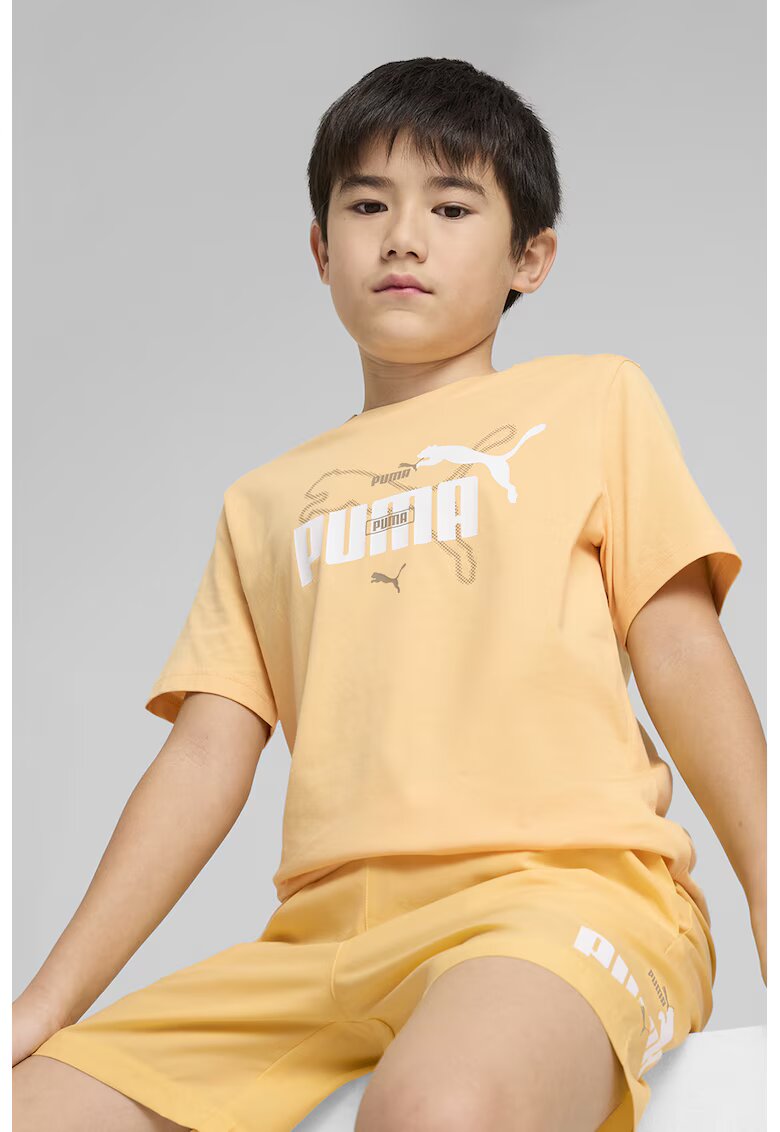 Puma Tricou cambrat cu logo - Portocaliu pal