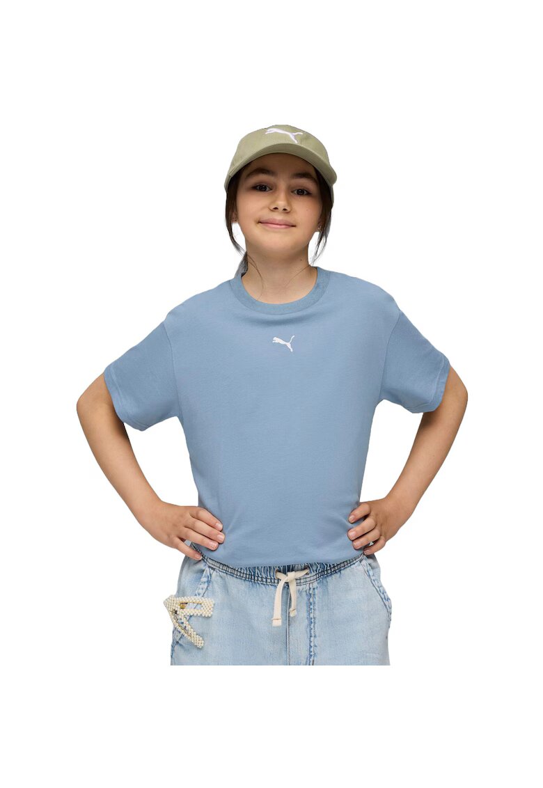 Puma Tricou copii Ess Boxy Tee G Cool Blue - Albastru