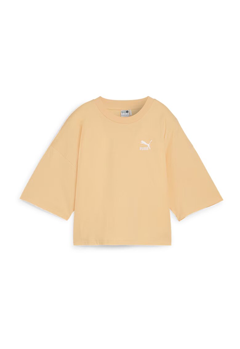 Puma Tricou crop supradimensionat cu maneci cazute - Piersica