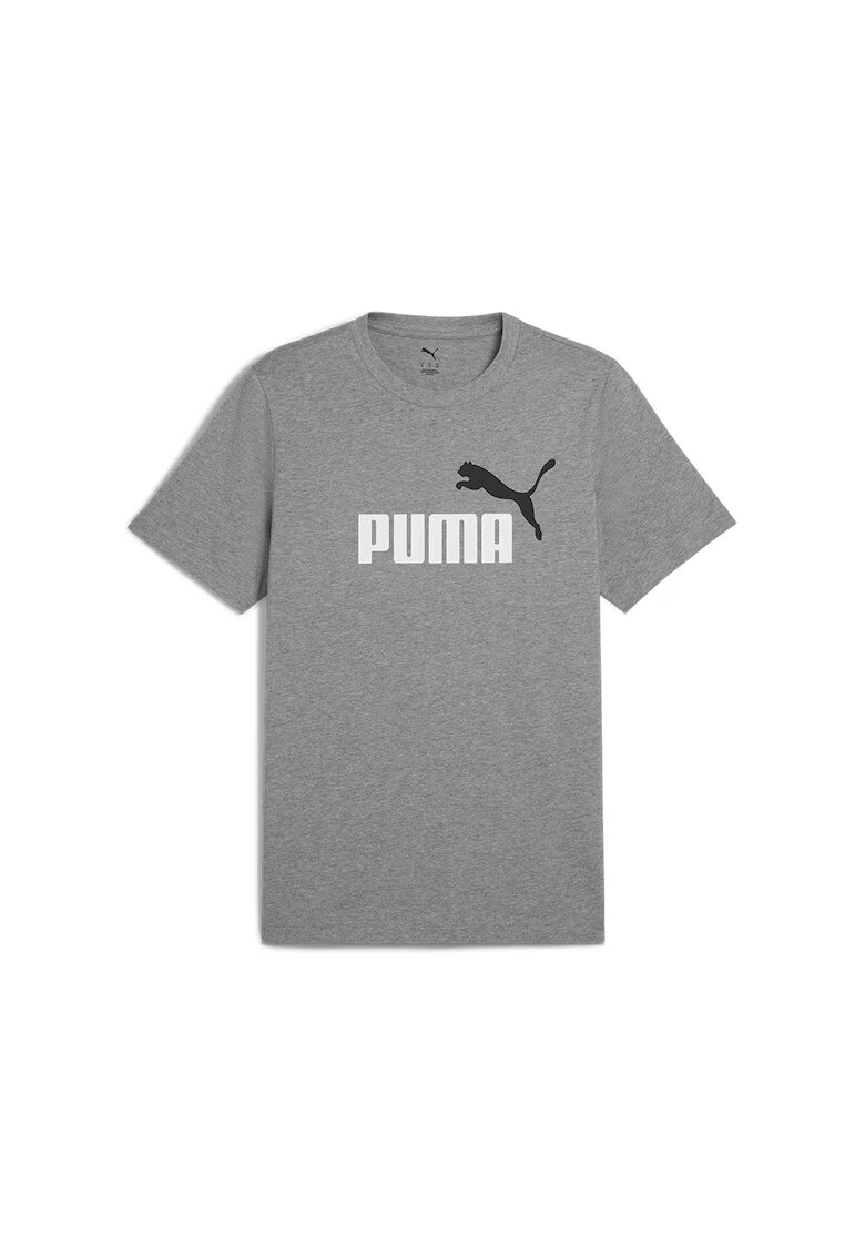 Puma Tricou cu decolteu la baza gatului Essentials 2 - Alb/Negru stins/Gri melange