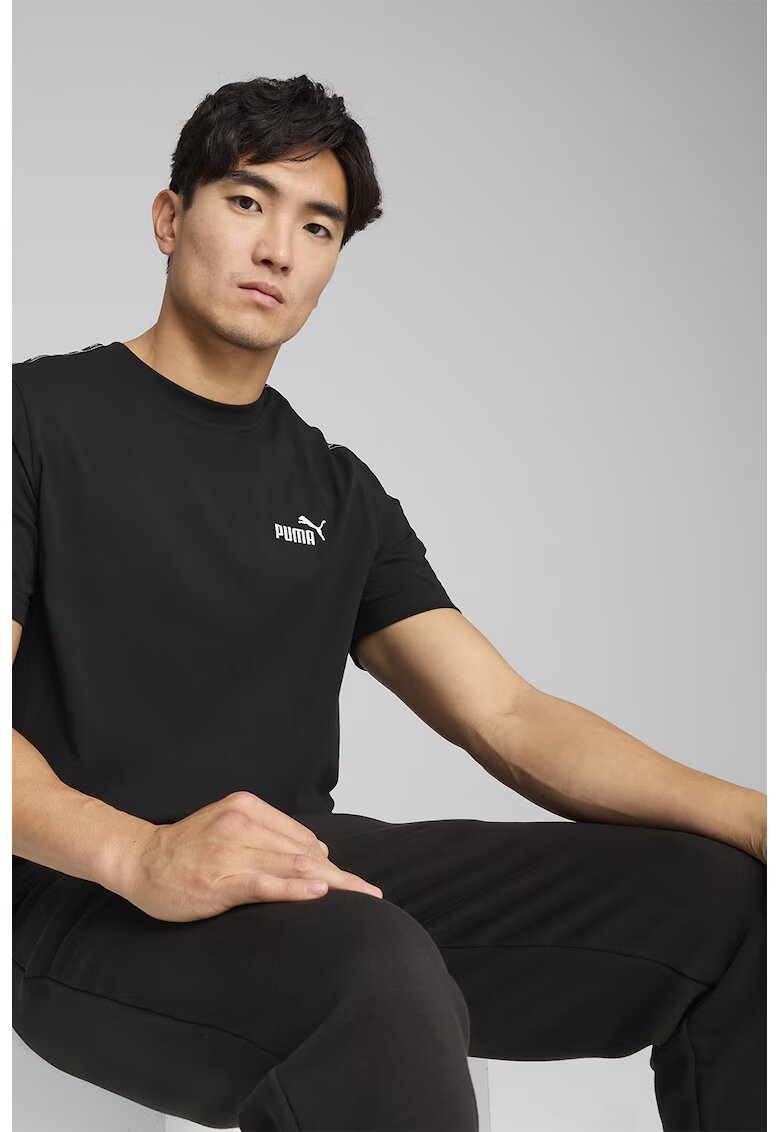 Puma Tricou cu decolteu la baza gatului si detalii logo