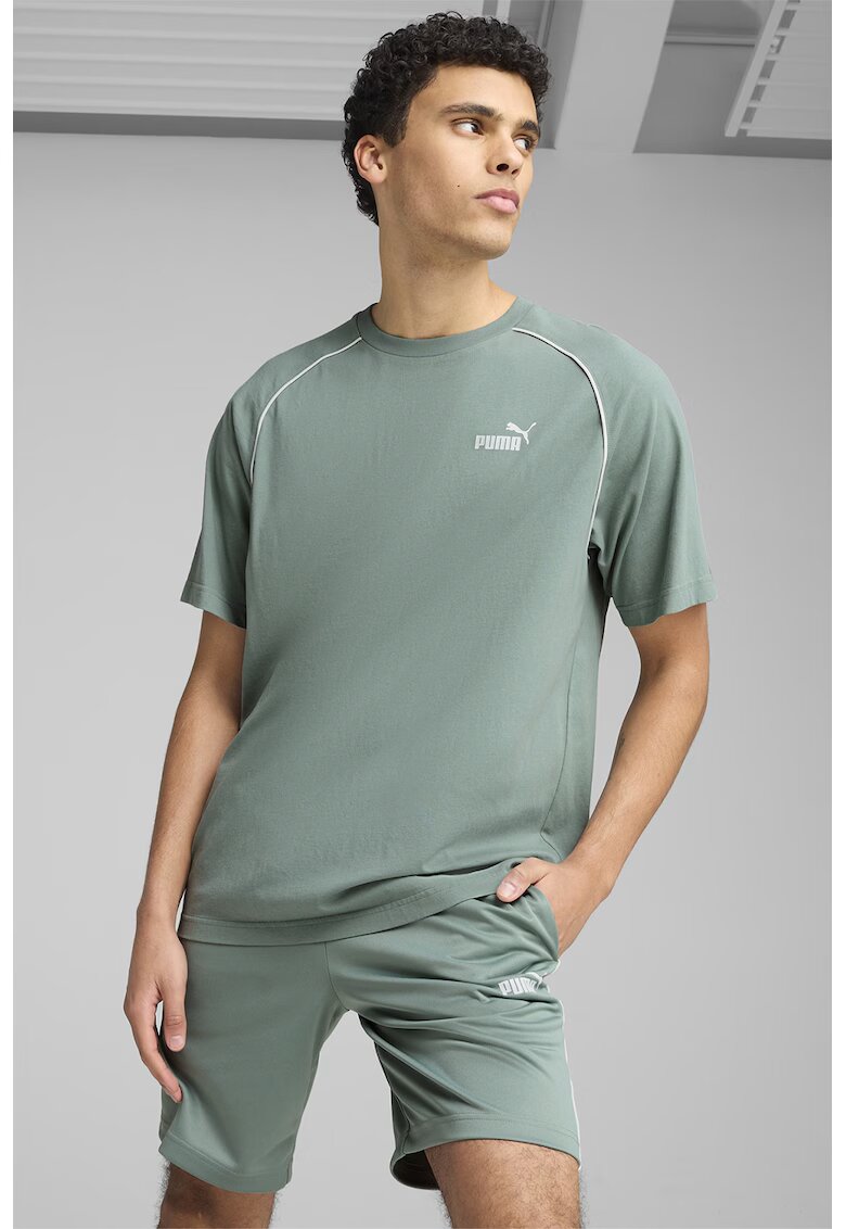 Puma Tricou cu decolteu la baza gatului si maneci raglan - Verde deschis