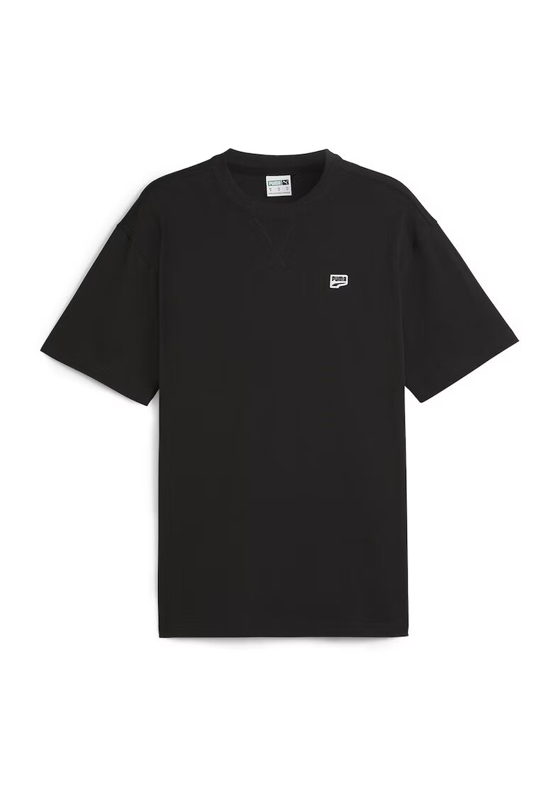Puma Tricou cu decolteu la baza gatului si model uni Downtown - Negru