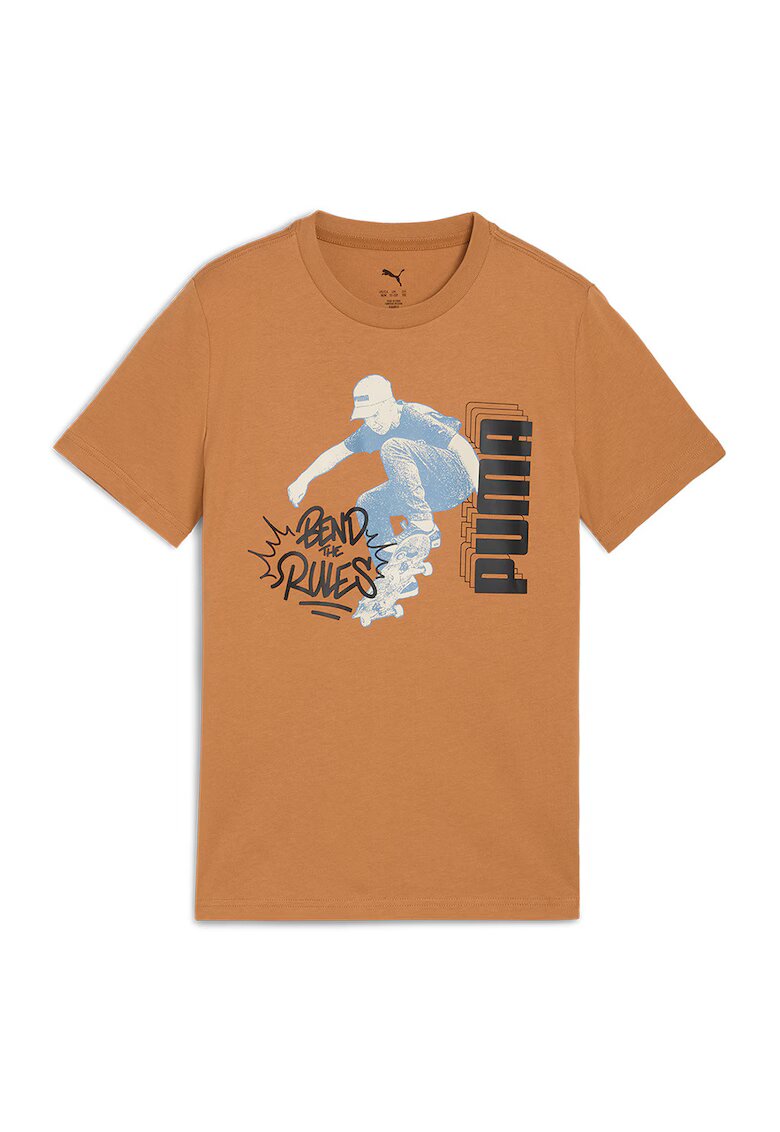 Puma Tricou cu imprimeu logo Mid 90s - Maro camel