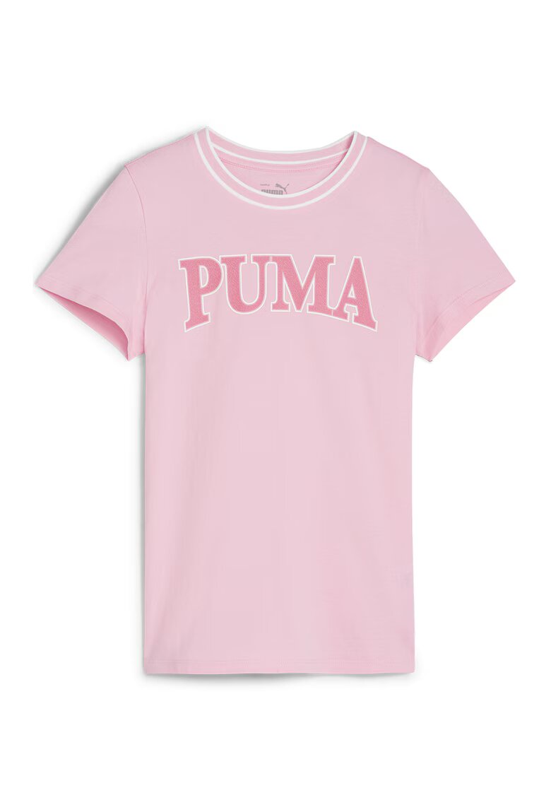 Puma Tricou cu imprimeu logo Squad - Roz