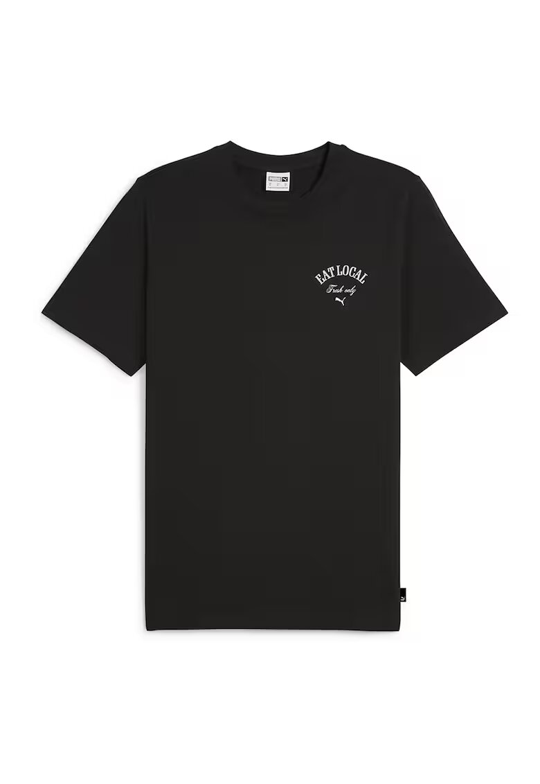 Puma Tricou cu imprimeu pe spate - Verde/Negru
