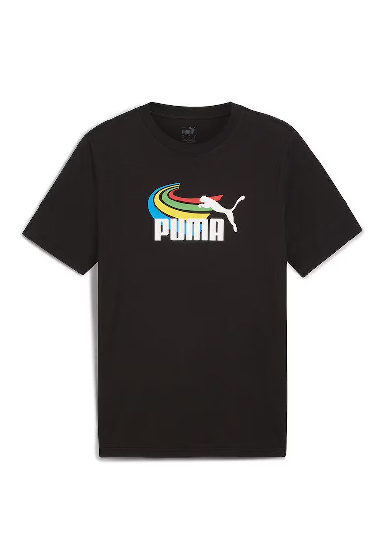 Puma Tricou cu imprimeu Summer Sports - Alb/Negru