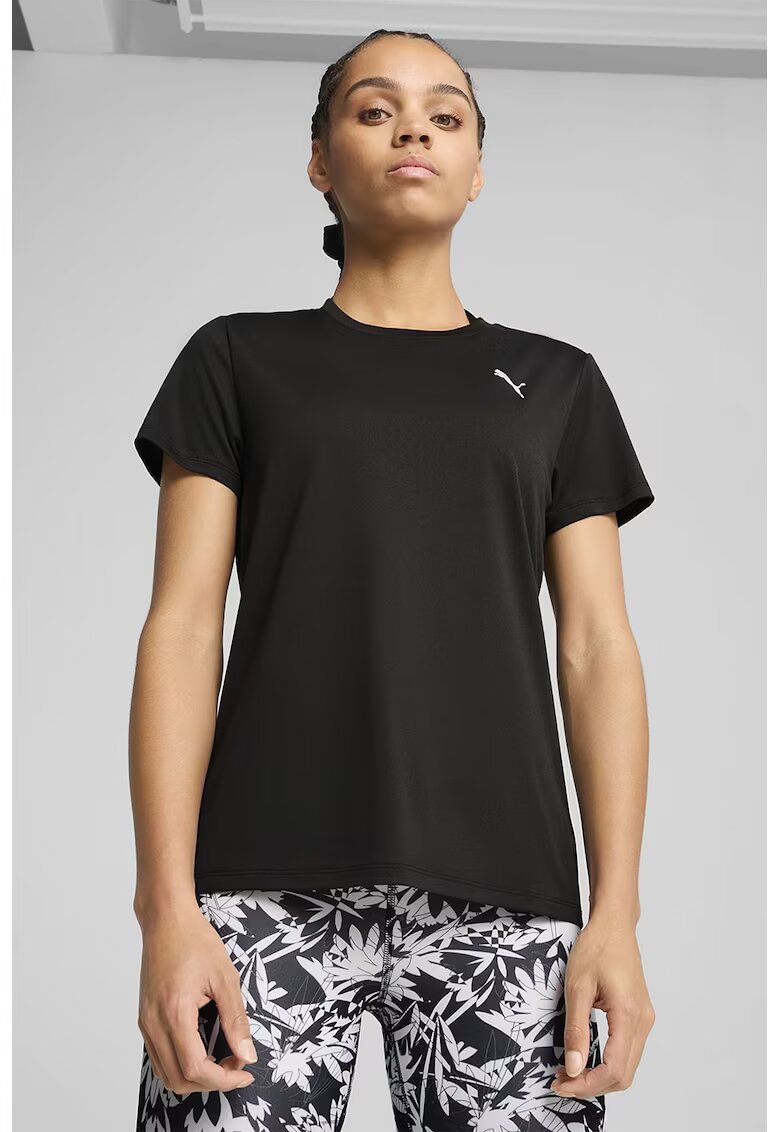 Puma Tricou cu logo pentru fitness - Negru stins
