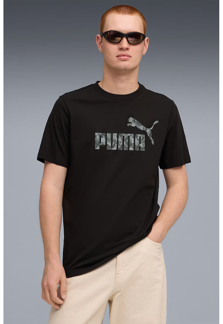 Puma Tricou cu logo si decolteu la baza gatului ESS - Negru